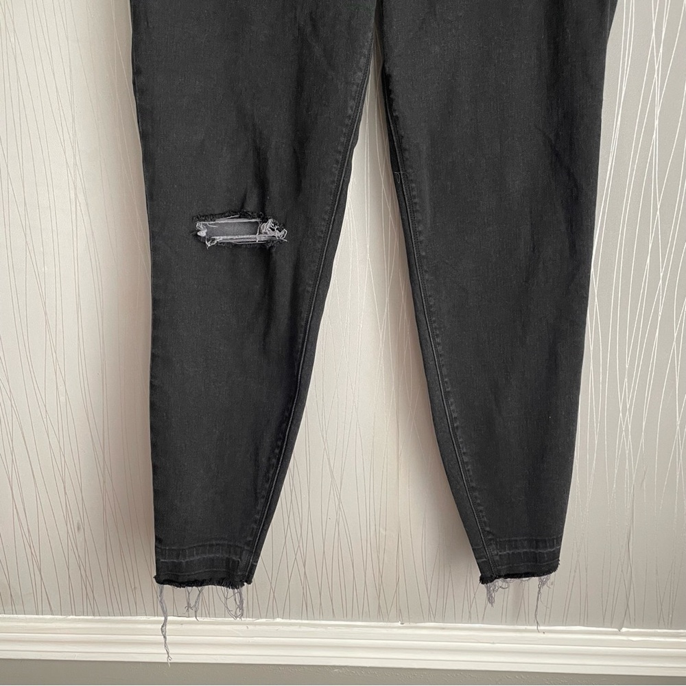 SPANX Vintage Distressed High-Rise Skinny Jeans Black Stretch Ankle 1X Women's - Picture 4 of 9